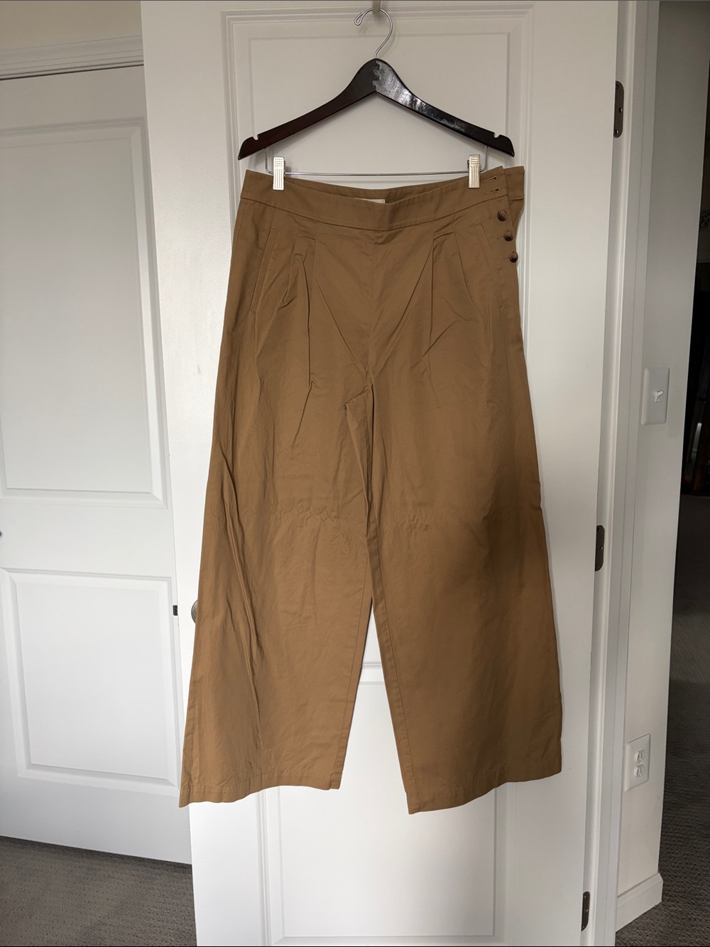 LOFT Wide-Leg Pants in Camel Brown